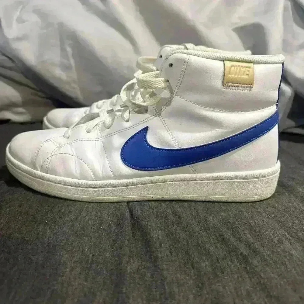 MENS Nike COURT ROYALE 2 MID Basketball Sneakers ‘White Game Royal’ Size 8 - Picture 3 of 7